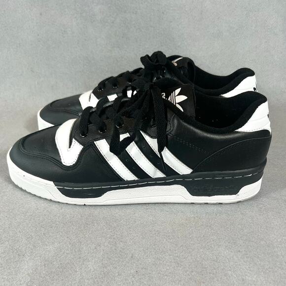 Adidas Rivalry Low Mens Black White Athletic Sneakers Size 10.5 - Picture 4 of 11